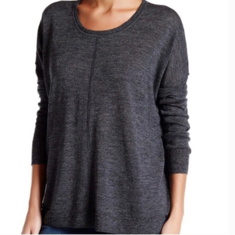 Madewell Rowhouse 100% Wool Sweater in Black